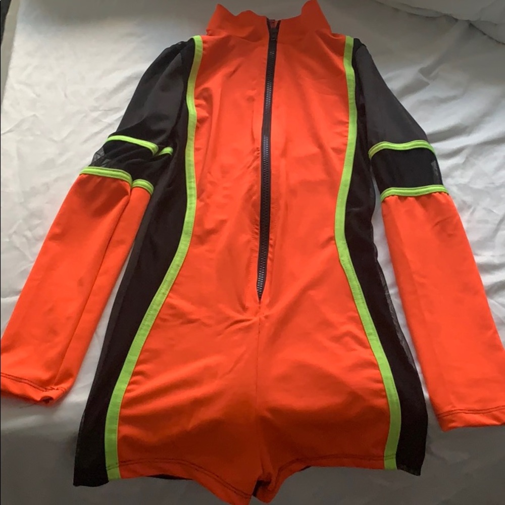Stretchy race car romper bodysuit